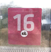 integrated car vignette printed window labels