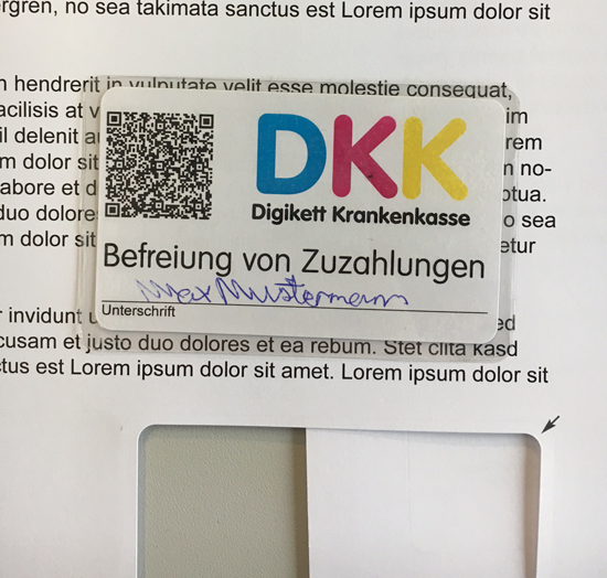 printed insurance card